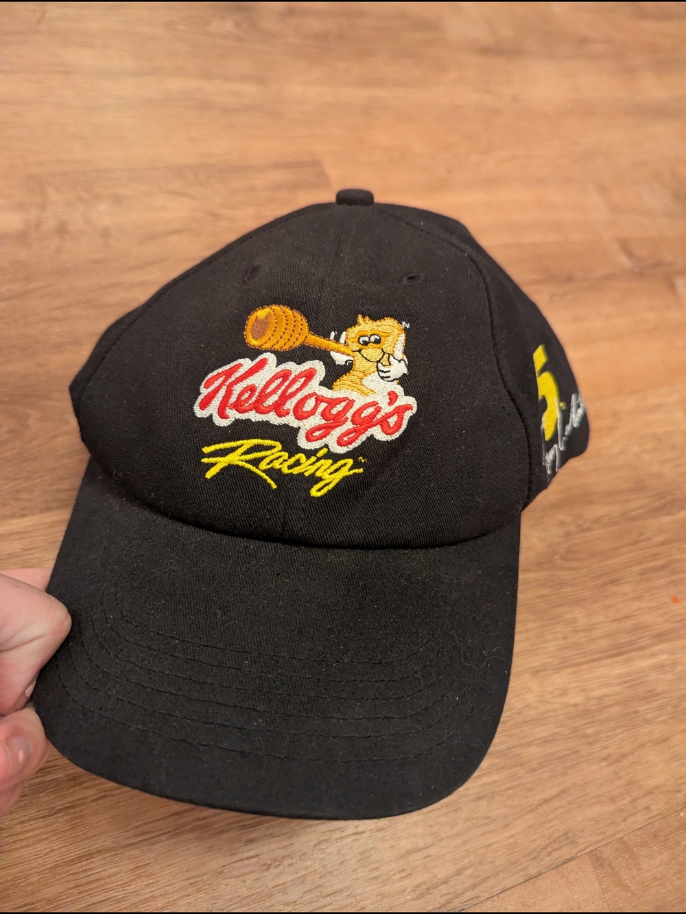 Vintage 1990s Nascar Kellogg's Racing Black Baseball Cap